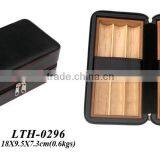 6 Count Black High Gross Small Wood Cigar Packing Box Travel Humidor Manufacturer thumbnail-1