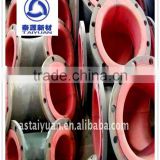 Wear resistant rubber lined round elbow