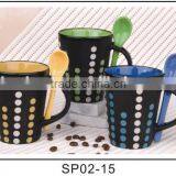 Customizable Ceramic Mug Fancy Coffee Cup With Silicone Lid Wholesale thumbnail-2