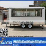 Fiberglass Mobile fryer food ice cream coffee hamburgers carts food cart for sale /van food or sale in UK