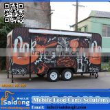 Fast food mobile kitchen shop/electric crepe food cart/ice cream vending truck for sale
