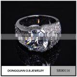 316l Stainless Steel Ring Butterfly Ring In Silver Jewelr With Colorful Cz thumbnail-6