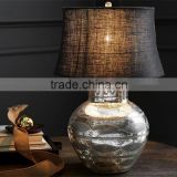CE CUL SAA CCC best selling high quality bubble mercury glass table lamp with black silk shade