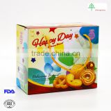 Glossy tuck top box cardboard cake packaging paper box with handle