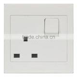 13A BS Three Pins Socket With One Gang One Way Switch