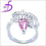Pink CZ Ring Mirco Pave Setting Ring Fashion New Design thumbnail-1