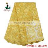 Haniye 2016 High Quality Fashion Net Lace/fancy Tulle Lace Fabrics for Party/NYN80