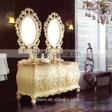 Washroom Vanity Top in Solide Wood With Mirrors WTS221 thumbnail-1