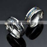 Factory Cheap Stainless Steel Sticker Ring Punk Wide Wedding Band for Men Jewelry thumbnail-6