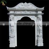 Hand Carved White Marble Entry Way