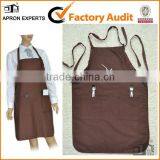 Gabardine Polyester and Cotton 3 Pocket Brown Aprons