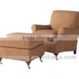 Living Room Fabric Sofa Ottoman With Foot Rest