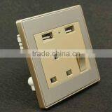 Electrical Socket With Usb Stainless Steel Wall Switch and Socket thumbnail-4