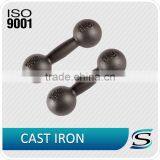Black Paint Cast Iron Grip Dumbbells thumbnail-1