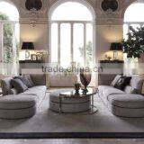 Italy New Design Fabric Sofa Couch Daybed/ Fashionable Living Room Reclining Sofa Chaise With Ottoman/ Top Quality Lounge Sofa thumbnail-1