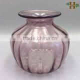 Colored Pumpkin Shaped Trumpet Glass Vase thumbnail-3