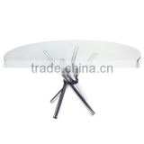Modern tempered glass dining table for hotel