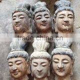 Handmade Wood Buddha Head thumbnail-2