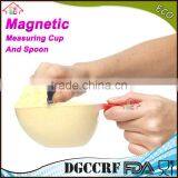 NBRSC Wholesale 8-Piece Individual Stackable Colorful Clear Plastic Magnetic Measuring Cup And Spoon Set for Baking thumbnail-2