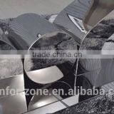 A8035 Modern Design Clear Glass Top Dinning Table With Stainless Steel Feet thumbnail-2