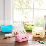 Cute Cartoon Cat Design Plastic Desktop Storage Box thumbnail-1