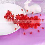 Bride Red Wreath/head Band thumbnail-1