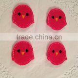 Hot Sell Adorable Dark Pink Spring/Easter Chick Face Felt Applique Made in China thumbnail-1