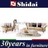 Factory Price Yellow Leather Sectional Sofa Set LV-987 thumbnail-1