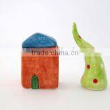 Miniature Clay House, Christmas Home Decor, Copper House, Minimalist Decor thumbnail-1