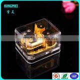 High Grade Handicrafts Clear Round Crystal Music Box for Wedding Gift thumbnail-3