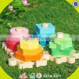 Wholesale Kids Geometry Wooden Blocks Game Fashion Children Wooden Blocks Game Best Sale Baby Stacking Toy W13E063 thumbnail-6