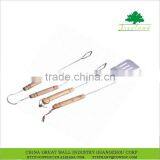 3 pcs wooden handle simple bbq tools