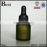 15ml High Quality Small Green Frosted Cosmetic Perfume Essential Oil Glass Bottle Black Plastic Dropper China Suppliers thumbnail-6