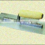 Wooden Handle Stainless Steel Plastering Trowel With Notch thumbnail-1