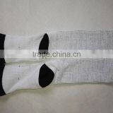 White 100 Polyester Sublimation Blank Wholesale Custom Print Socks thumbnail-2