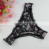 Stock New Women Floral Sey Cotton Thong Underwear Girls G String Cotton Panties High Quality Intimates Seamless Briefs Summer St thumbnail-2