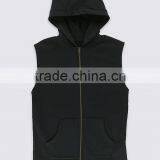 Boy's Pure Cotton Solid Color Hooded Sleeveness Sweatshirt Vest Waistcoat (5-14 Years) thumbnail-3