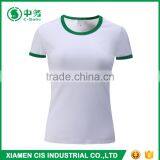 2017 Latest Fashion Summer 100% Cotton Slim Fit Round Neck Women Blank T Shirt thumbnail-1