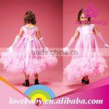 Wholesale 2015 New Stylish Boutique Feather Fairy Baby Girls Long Dress thumbnail-4