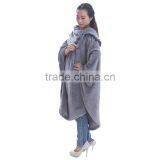 Women Oversize Falnnel Ponchpo ,luxury Pajamas thumbnail-2
