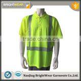 Mens High Visibility Green 3M Segmented Tapes USA ANSI107 Safety Polo Shirt thumbnail-1