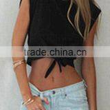 Womens Club Wear Sexy Fitness Crop Top thumbnail-1