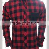 Latest Design Twill Checked With Contrast Pocket Casual Men's Shirt thumbnail-1