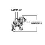 Zinc Based Alloy 3D Charms Dog Animal Antique Silver thumbnail-2