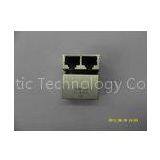 1 x 2 Integrated Magnetic RJ45 Modular Jack 100BASE Connector Receptacle No LEDS thumbnail-1