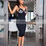 Amigo 2017 Latst Black Strape Backless Sexy Beaded Bandage Dress Long Tube Evening Dresses for Girls Party Wear thumbnail-1