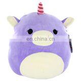 Cartoon Purple Plush Pig Toy With Horn Wholesale Cheap Stuffed Animal Soft Unicorn Pillow Plush