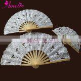 3 Assorted Sizes Embroidery Lace Hand Fan as Wedding Favors Gifts Fan thumbnail-1