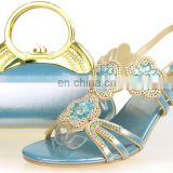 Turkey blue low heel ladies sandals