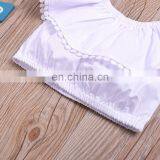 Toddler Sunflowers Clothing Set Baby Girls Pink Ruffle off Shoulder Tops & Sunflower Shorts & Headband Outfits thumbnail-5